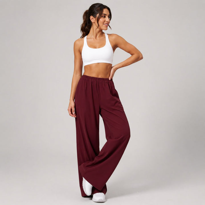 Willow Flow Pants in Red, front view 2