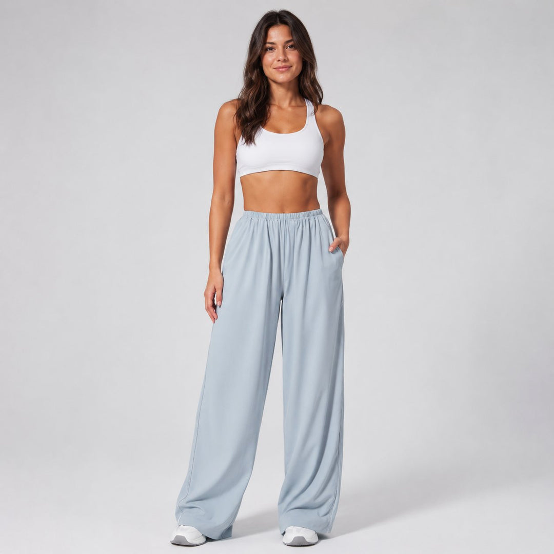 Willow Flow Pants in Sky Blue, front view