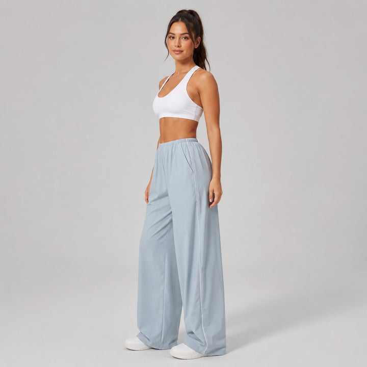 Willow Flow Pants in Sky Blue, side view